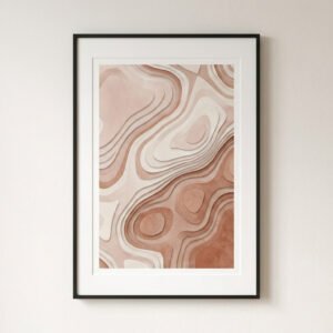 Abstract Blush Terrain Framed Print