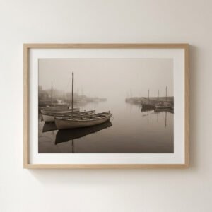 Foggy Harbor Photograph