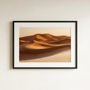 Golden Hour Dunes Framed Print