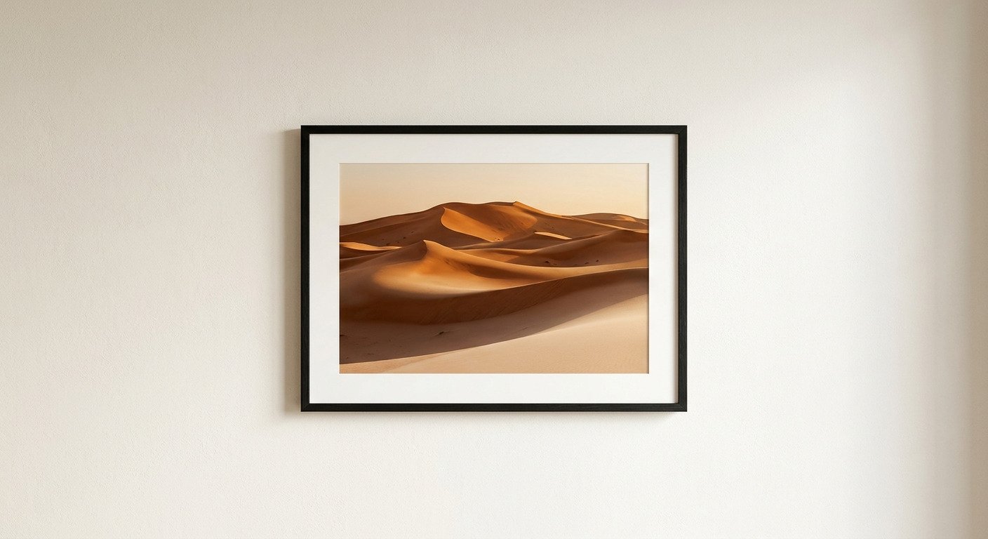 Golden Hour Dunes Framed Print