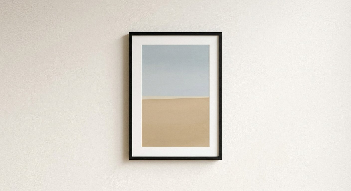Minimal Horizon Framed Print