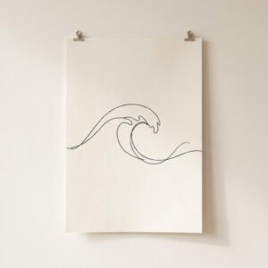 Ocean Wave Line Print