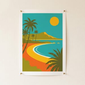 Vintage Coast Travel Poster