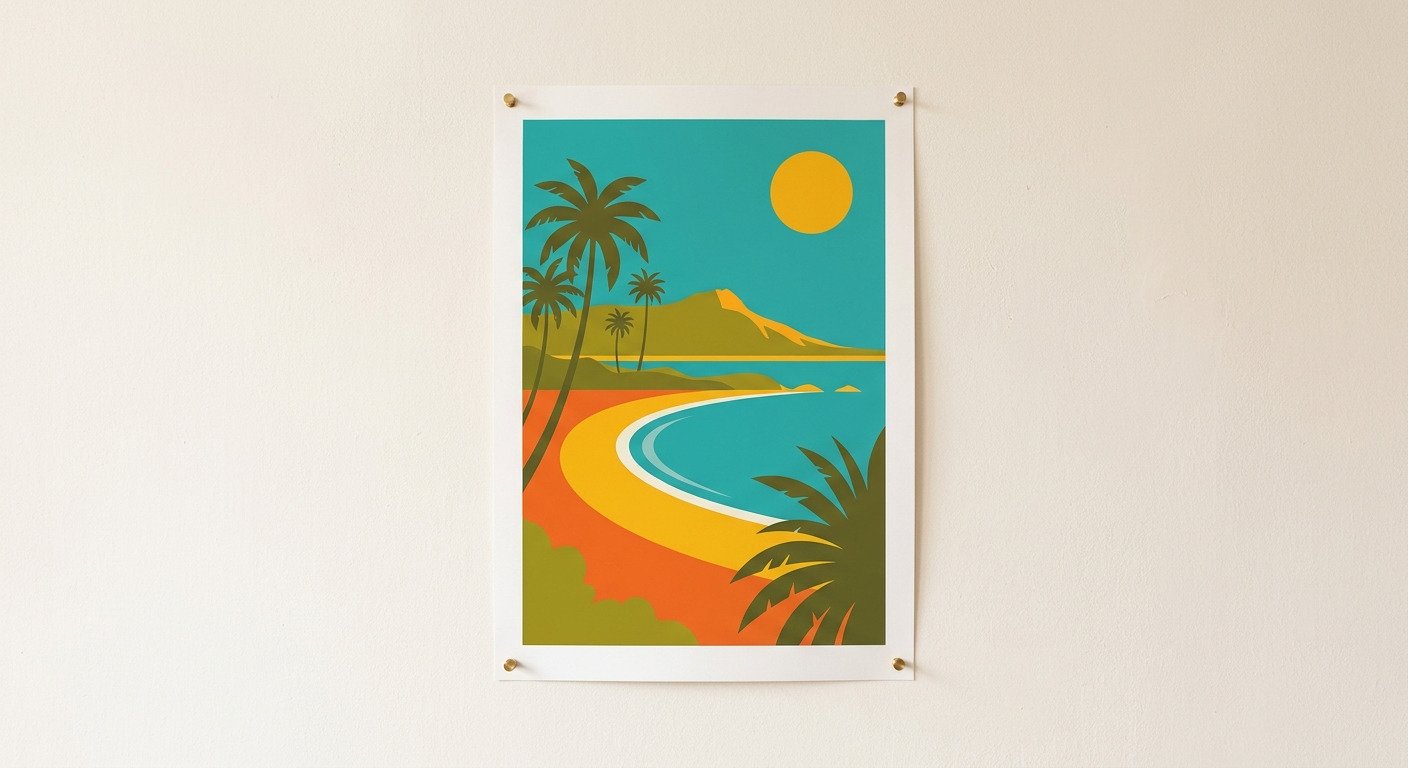 Vintage Coast Travel Poster
